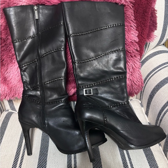 Ladies Harley Davidson over calf boots w/heel - Picture 1 of 3